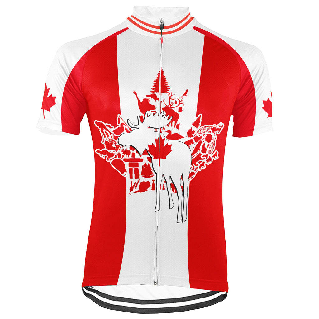Customized Canada Short Sleeve Cycling Jersey for Men