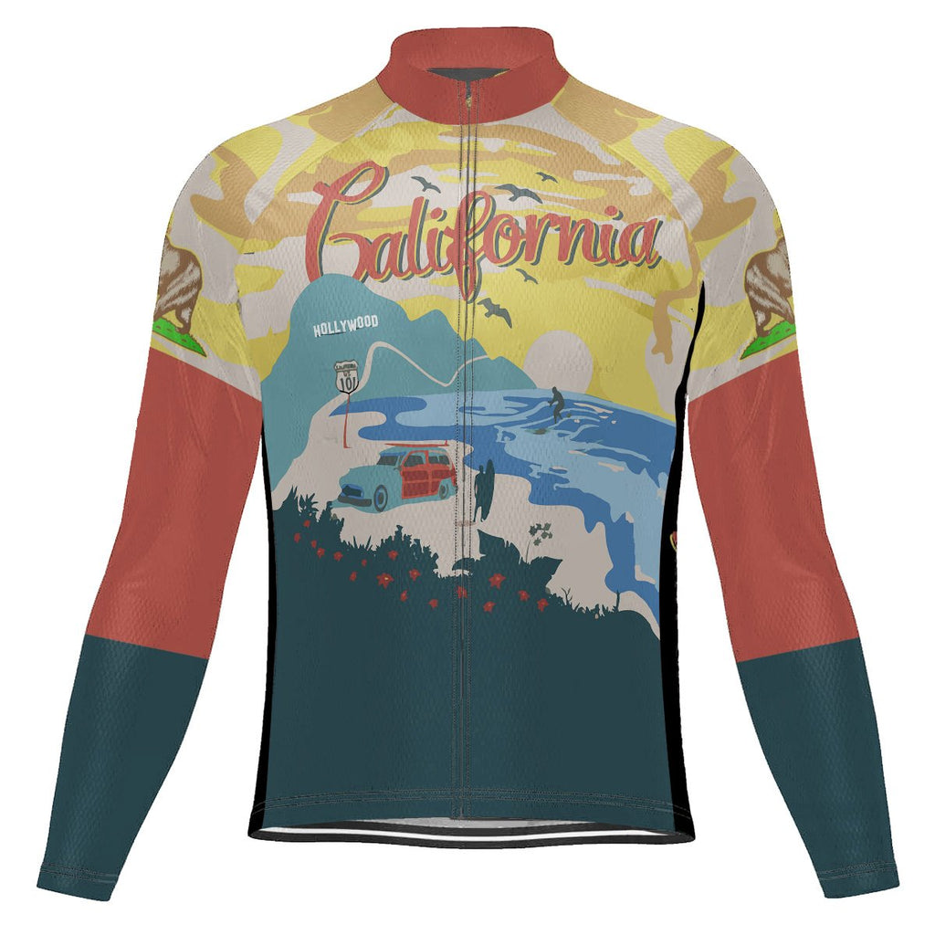 California Long Sleeve Cycling Jersey for Men