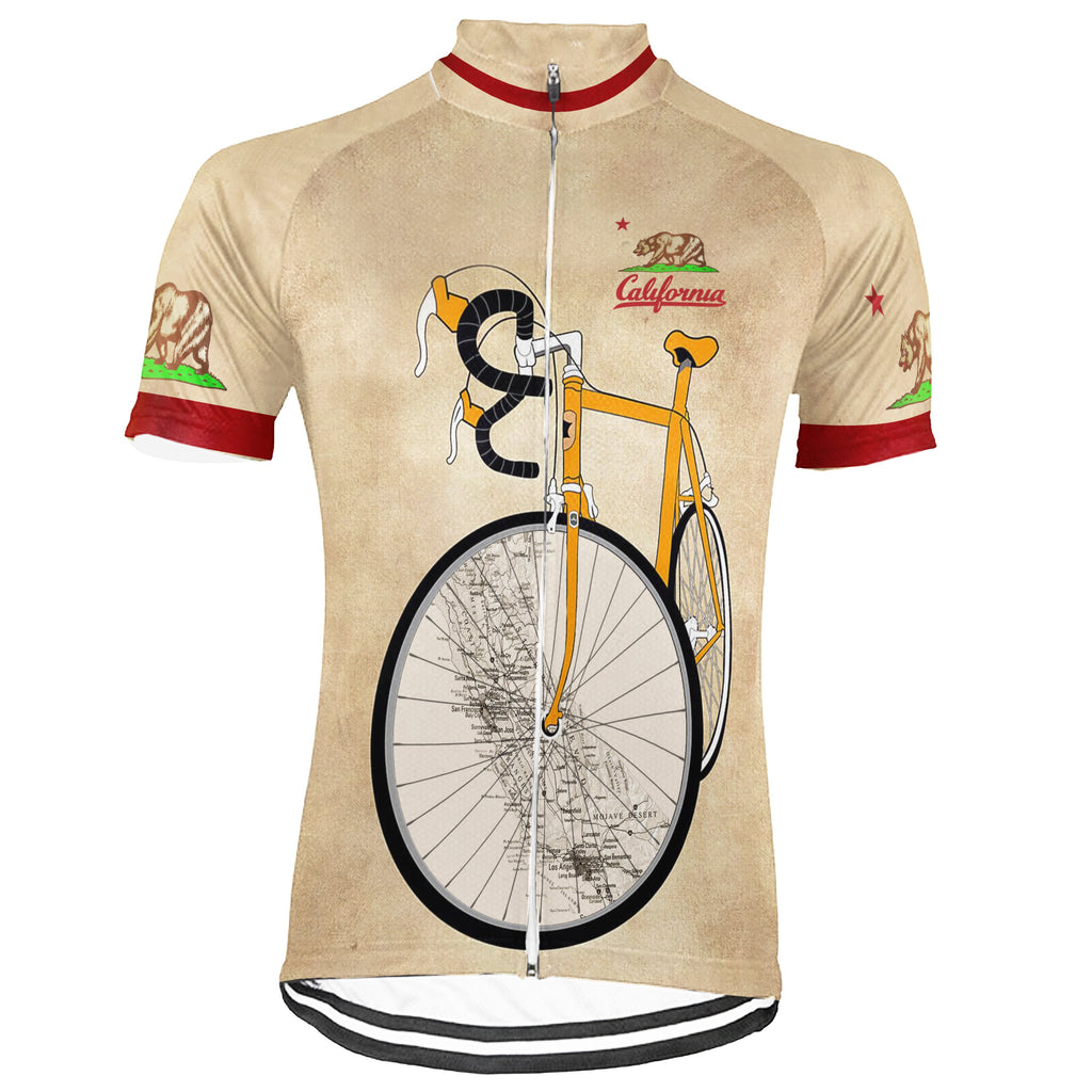 California Short Sleeve Cycling Jersey for Men