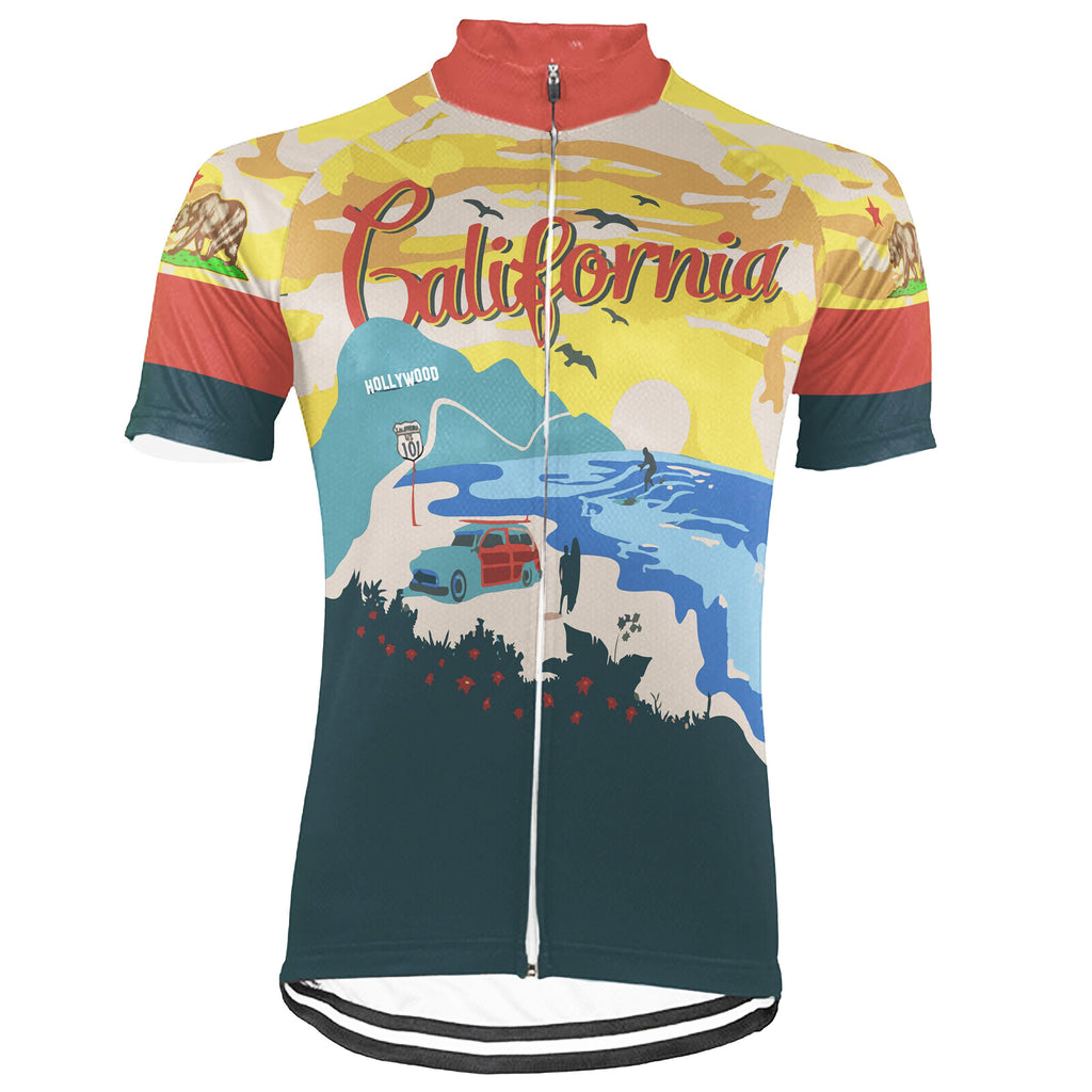 California Short Sleeve Cycling Jersey for Men
