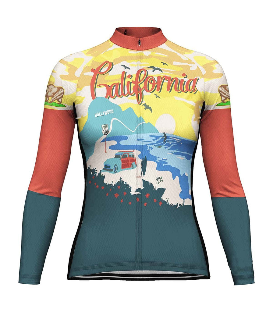 California Long Sleeve Cycling Jersey for Women