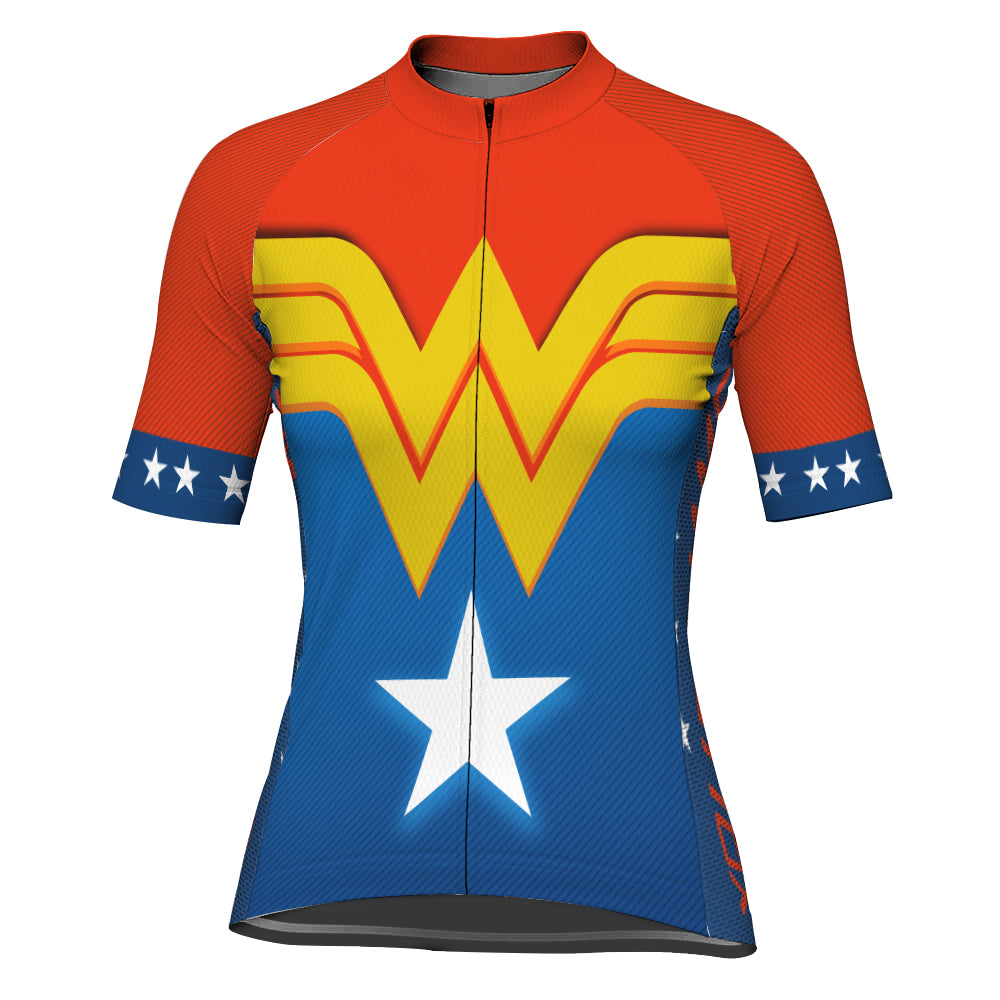Customized Wonder Women Short Sleeve Cycling Jersey