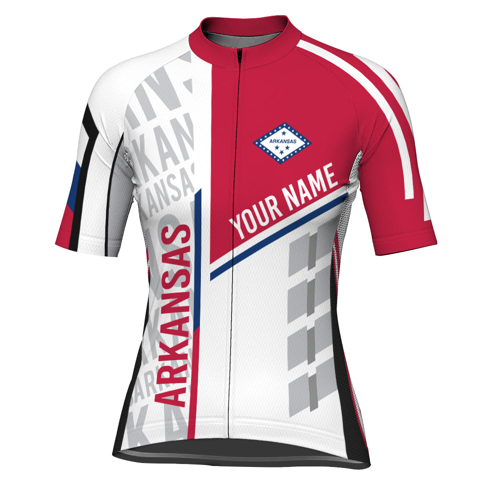 Customized Arkansas Short Sleeve Cycling Jersey for Women