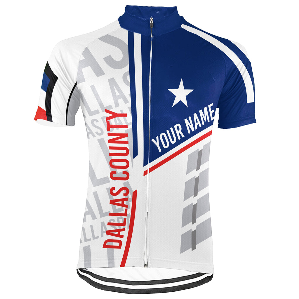 Customized Dallas County Short Sleeve Cycling Jersey for Men