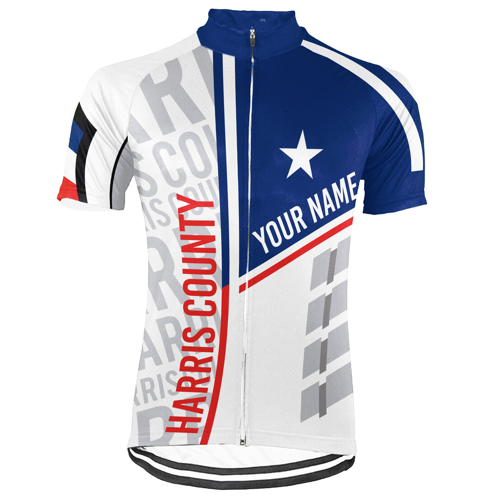 Customized Harris County Short Sleeve Cycling Jersey for Men
