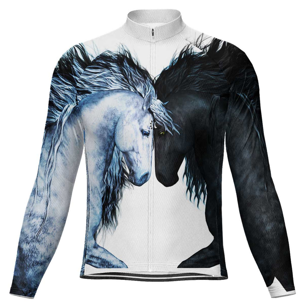 Customized Horse Winter Thermal Fleece Long Sleeve For Men