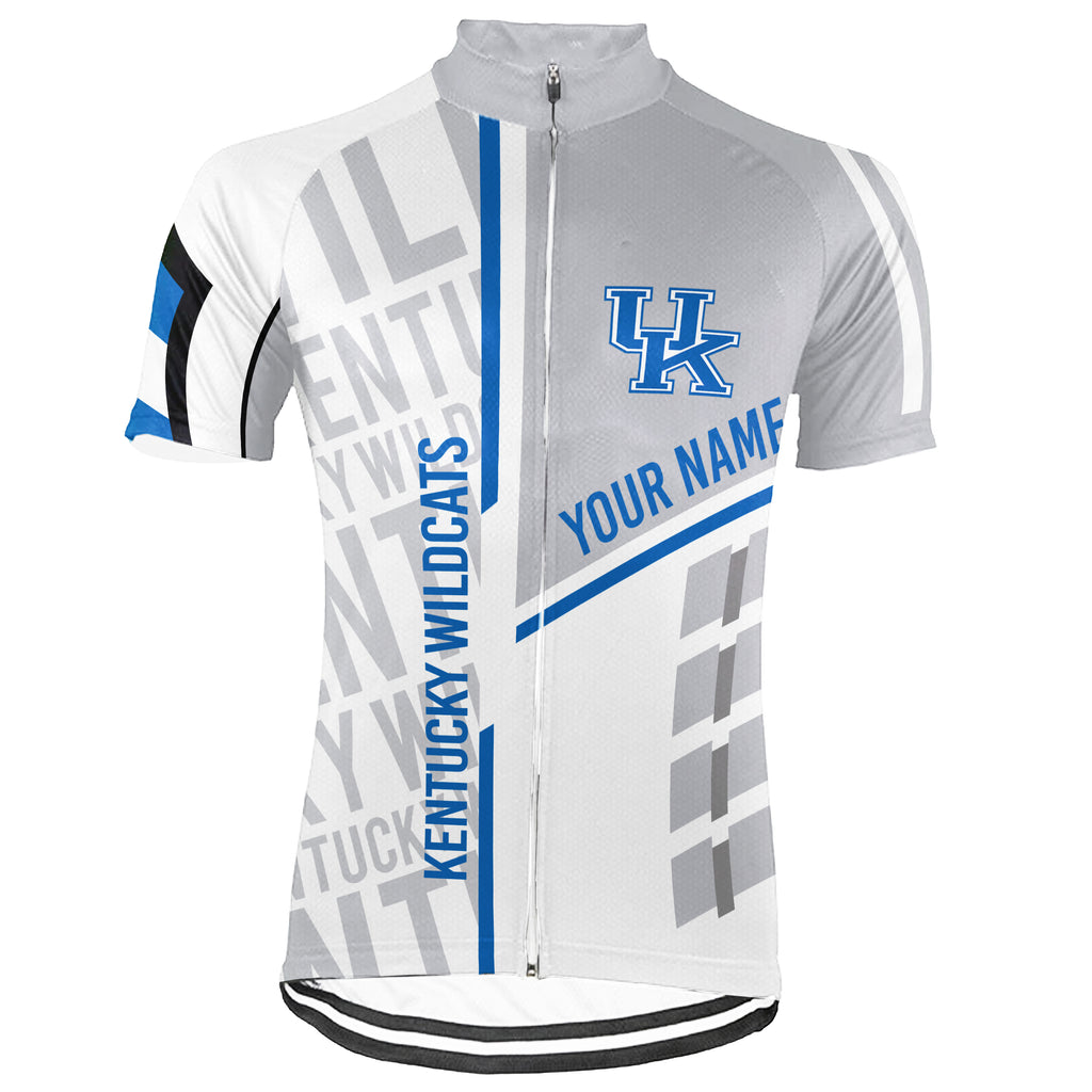 Customized Kentucky Wildcats Short Sleeve Cycling Jersey for Men