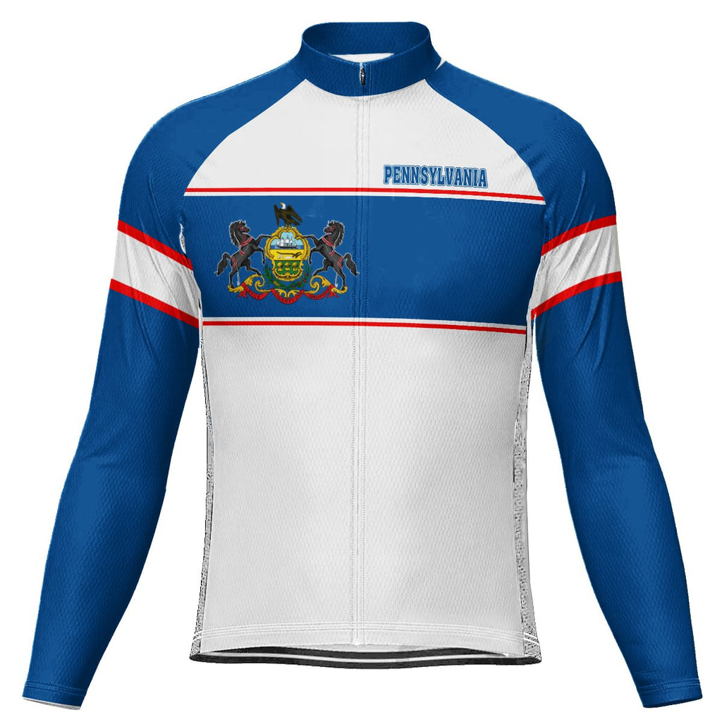 Customized Pennsylvania Long Sleeve Cycling Jersey for Men