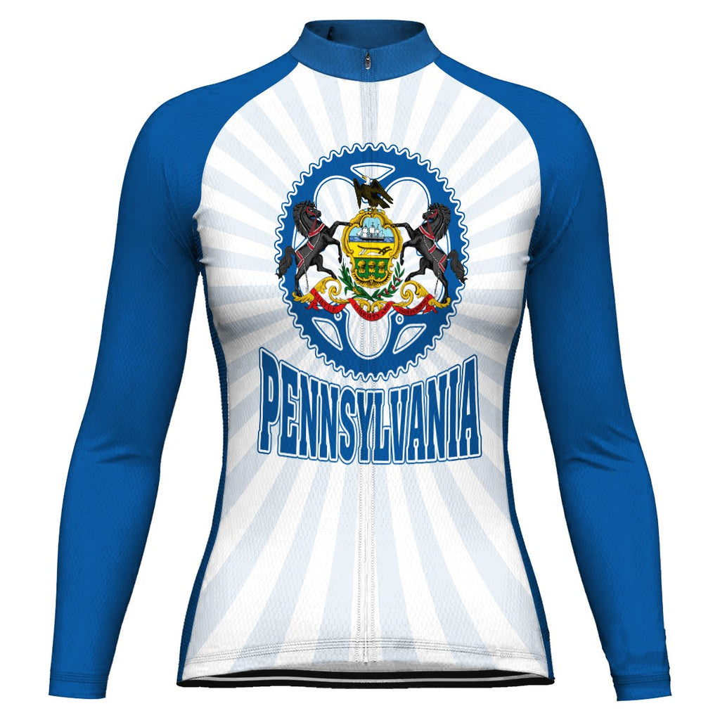 Customized Pennsylvania Long Sleeve Cycling Jersey for Women