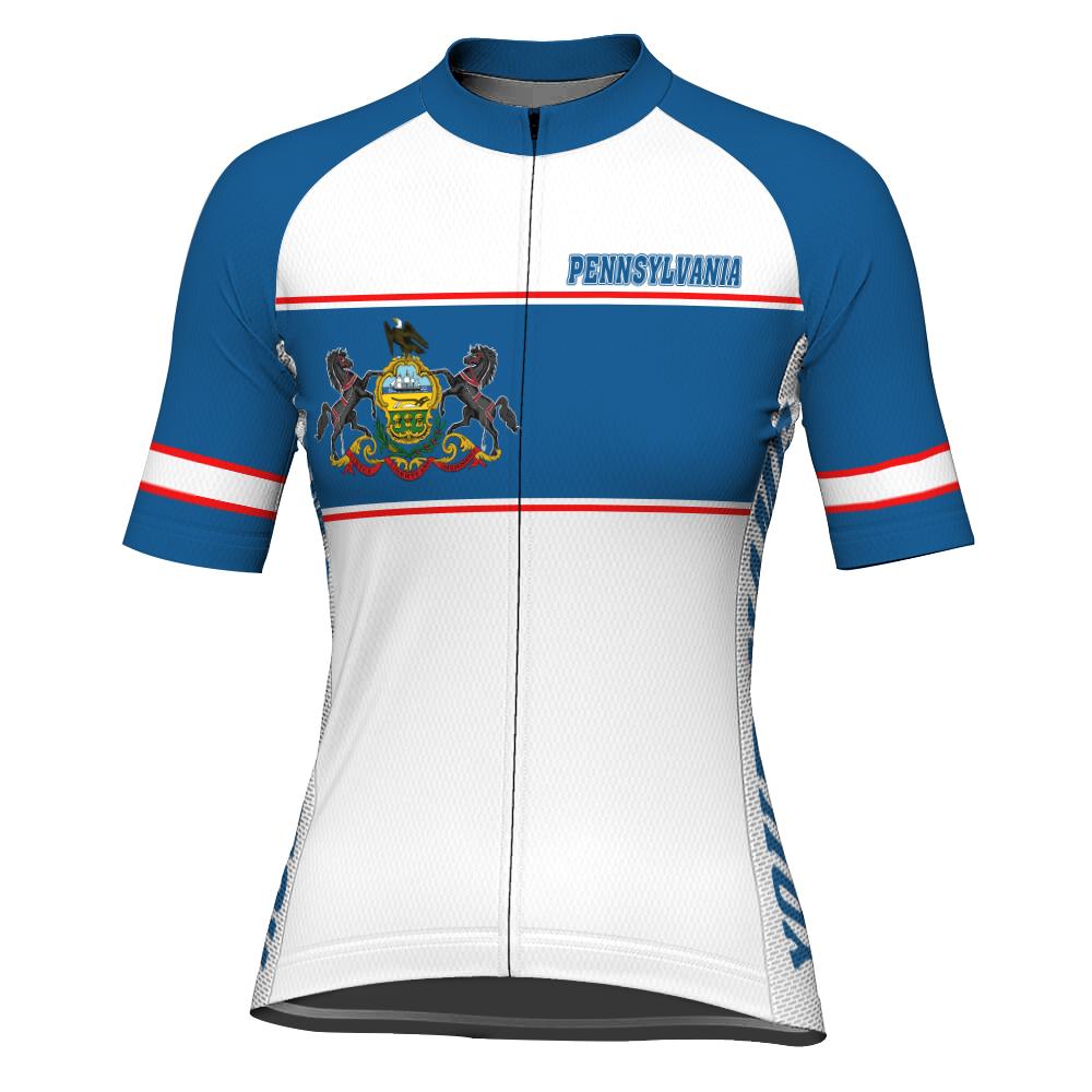 Customized Pennsylvania Short Sleeve Cycling Jersey for Women