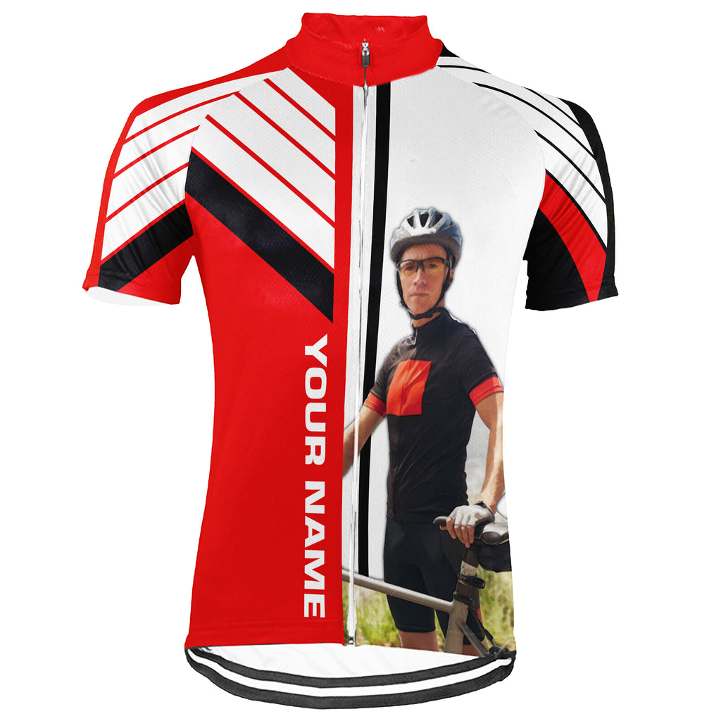 Customized Image Short Sleeve Cycling Jersey for Men