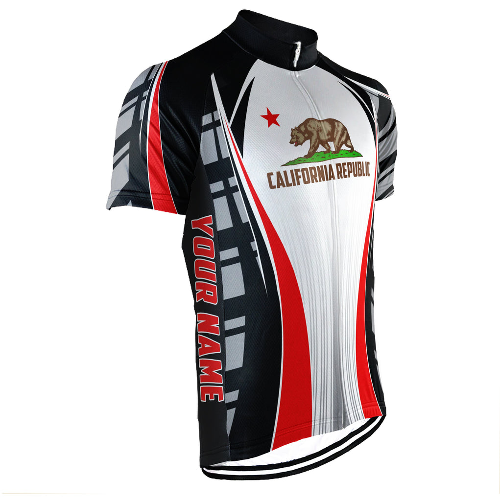 California republic hommes kits de cyclisme maillot court dosb short