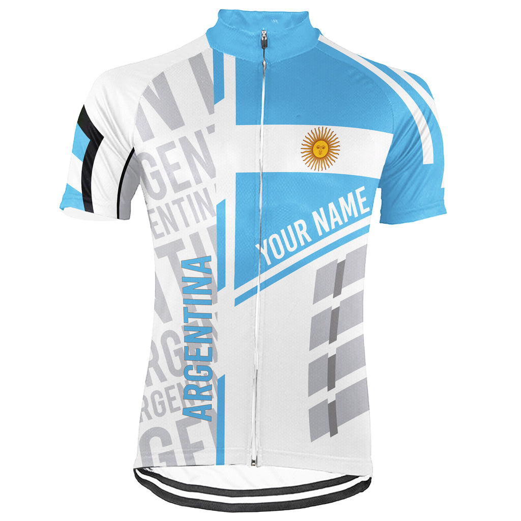 Customized Argentina Short Sleeve Cycling Jersey for Men