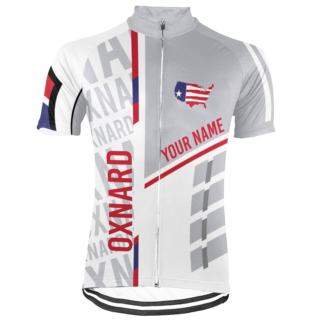Customized Oxnard Short Sleeve Cycling Jersey for Men