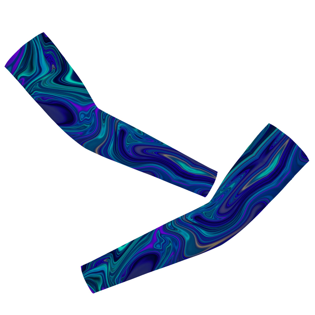 Extra Long Abstract Fire Arm Sleeves Cycling Arm Warmers