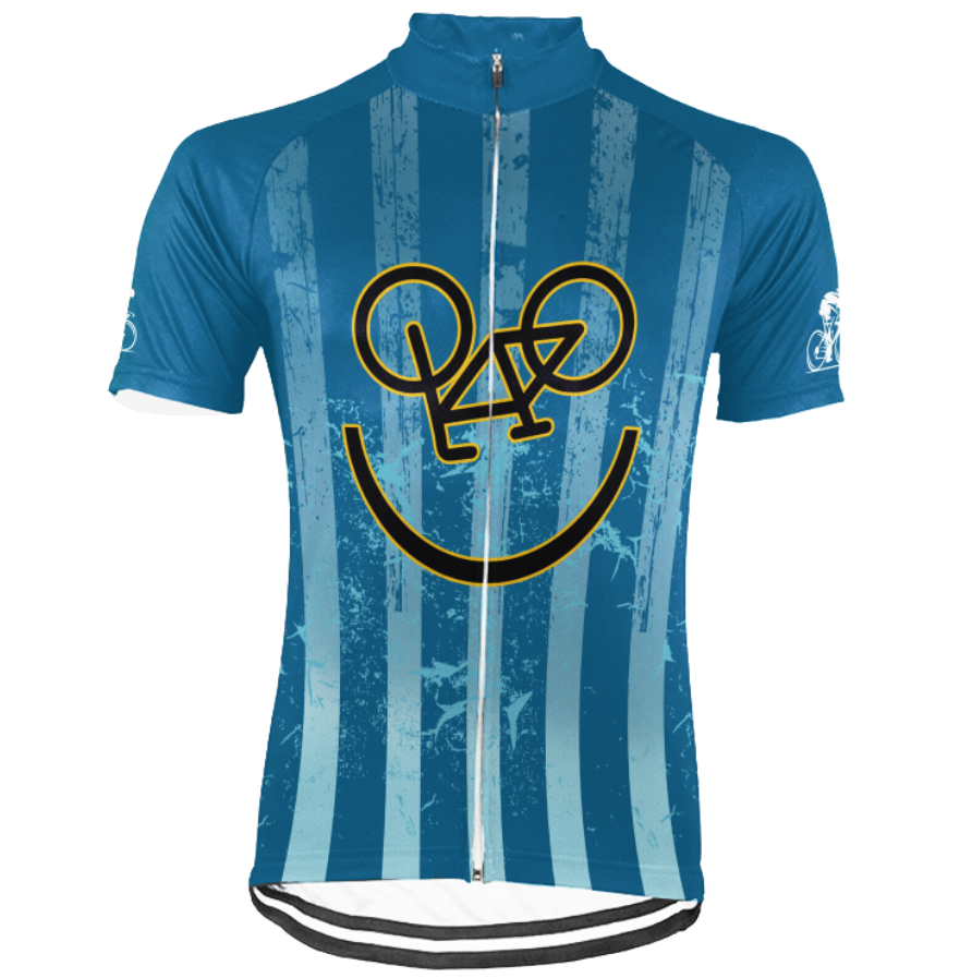 Customized Vertical Short Sleeve Cycling Jersey for Men