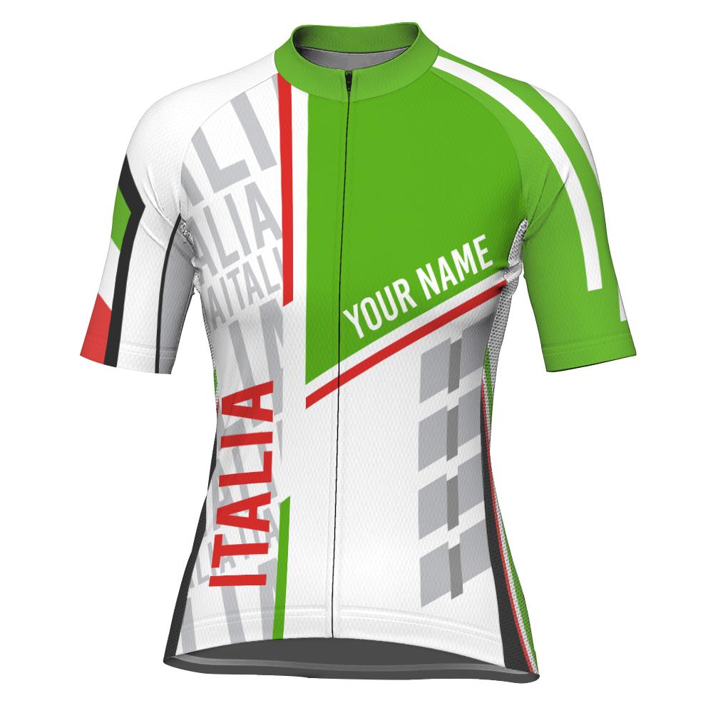 Customized Italia Short Sleeve Cycling Jersey for Women