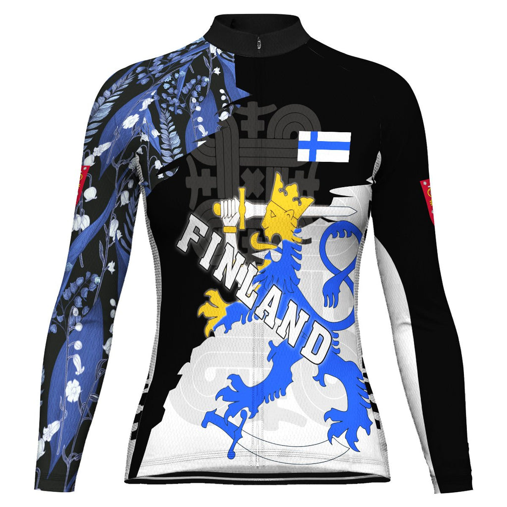 Customized Finland  Long Sleeve Cycling Jersey for Women