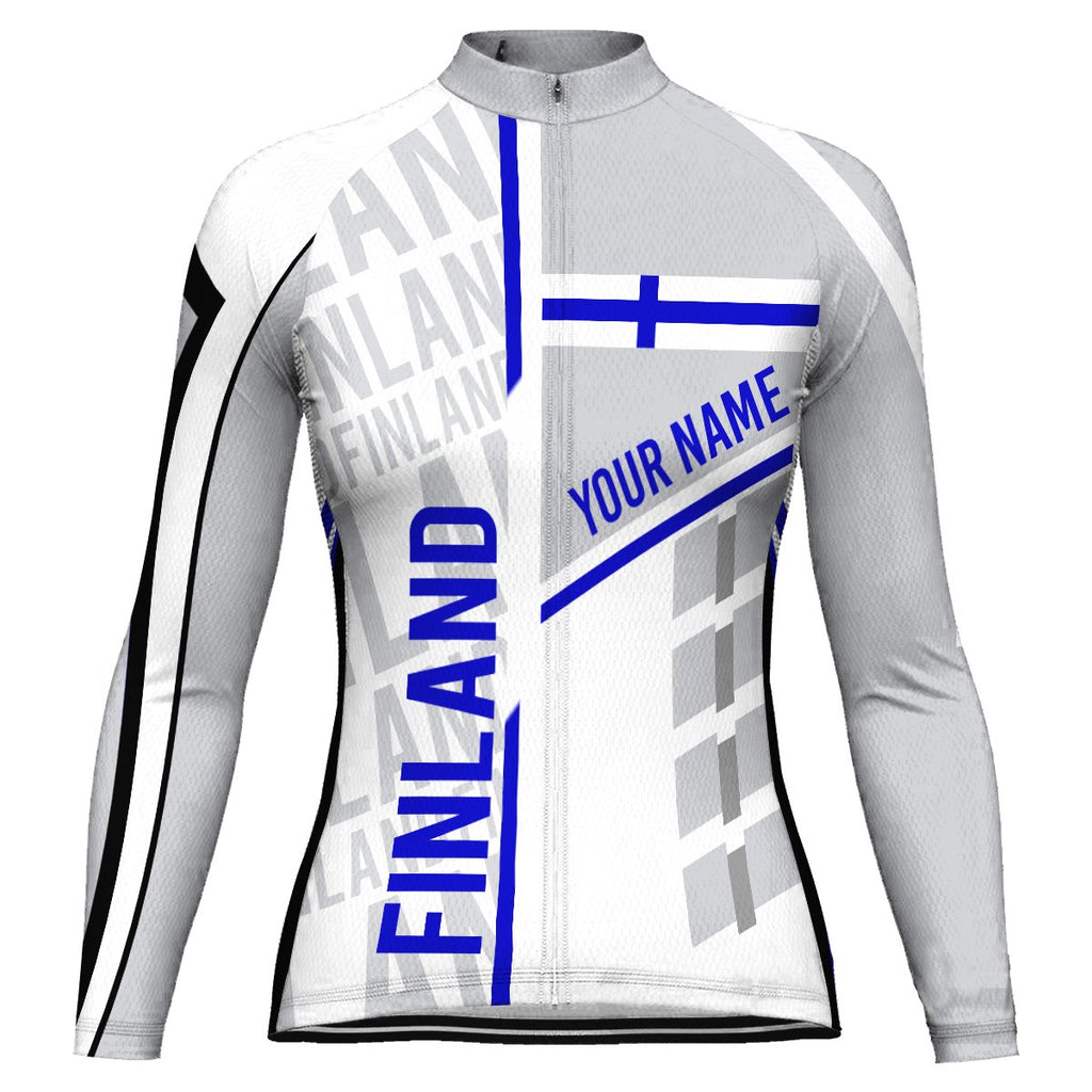 Customized Finland  Long Sleeve Cycling Jersey for Women
