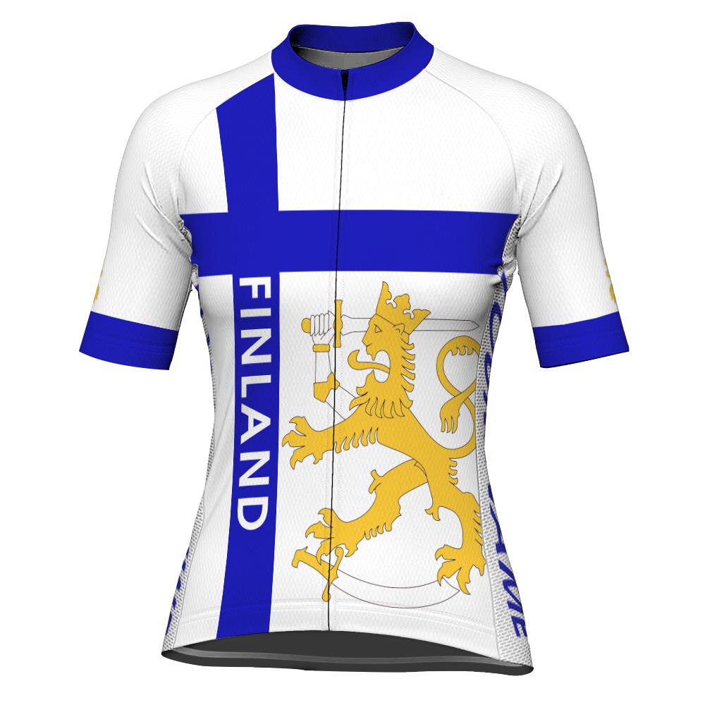 Customized Finland  Short Sleeve Cycling Jersey for Women