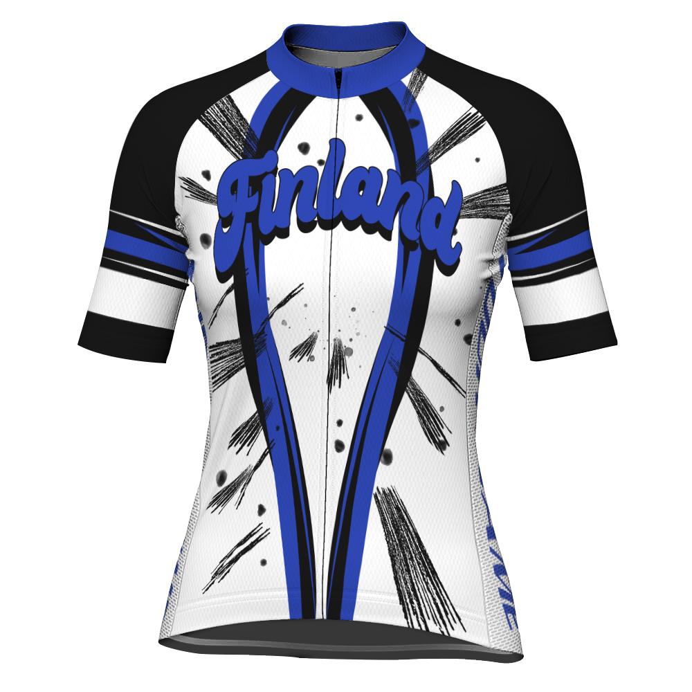 Customized Finland  Short Sleeve Cycling Jersey for Women