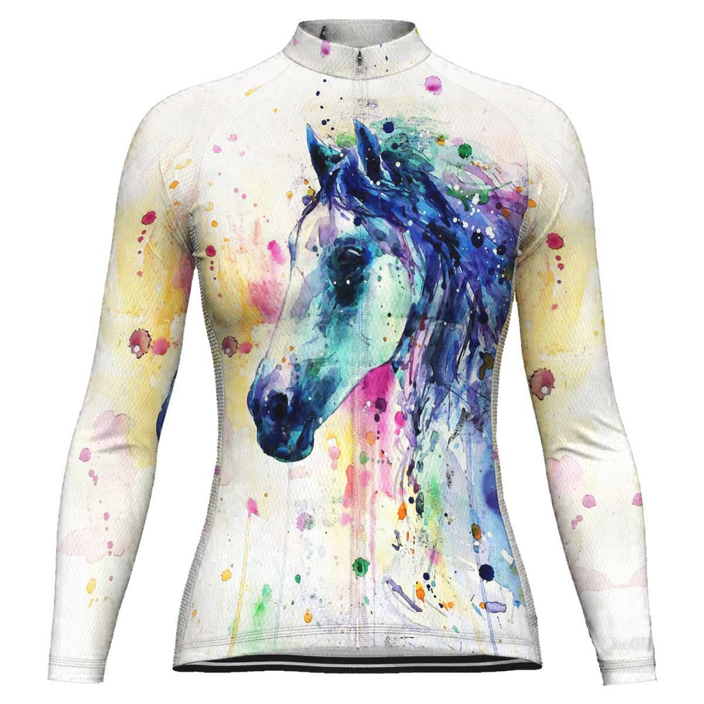 Customized Horse Winter Thermal Fleece Long Sleeve For Women