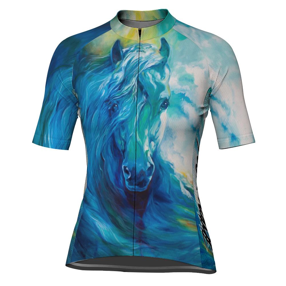 Customized Horse Winter Thermal Fleece Short Sleeve For Women