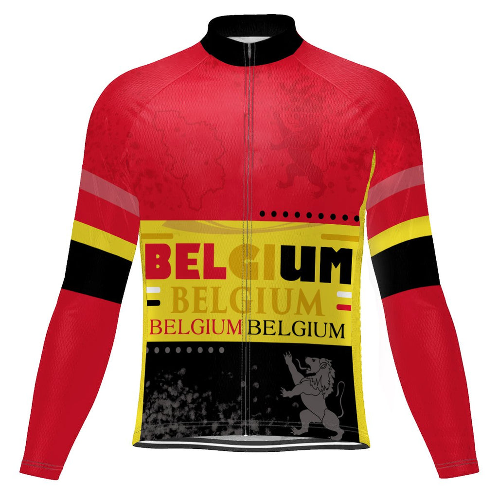 Customized Belgium Long Sleeve Cycling Jersey For Men