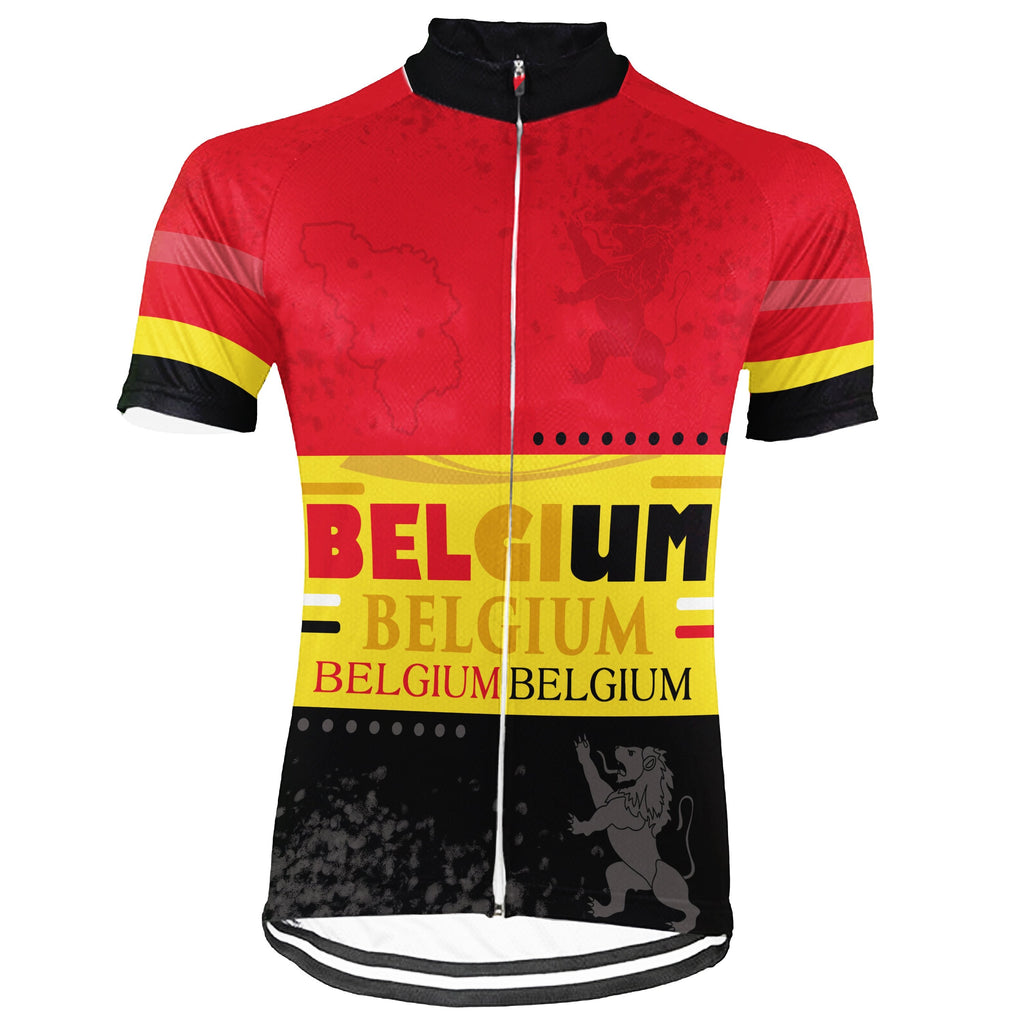 Customized Belgium Short Sleeve Cycling Jersey For Men