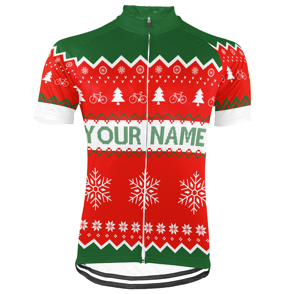 Christmas Collection-Customized Christmas Short Sleeve Cycling Jersey for Men