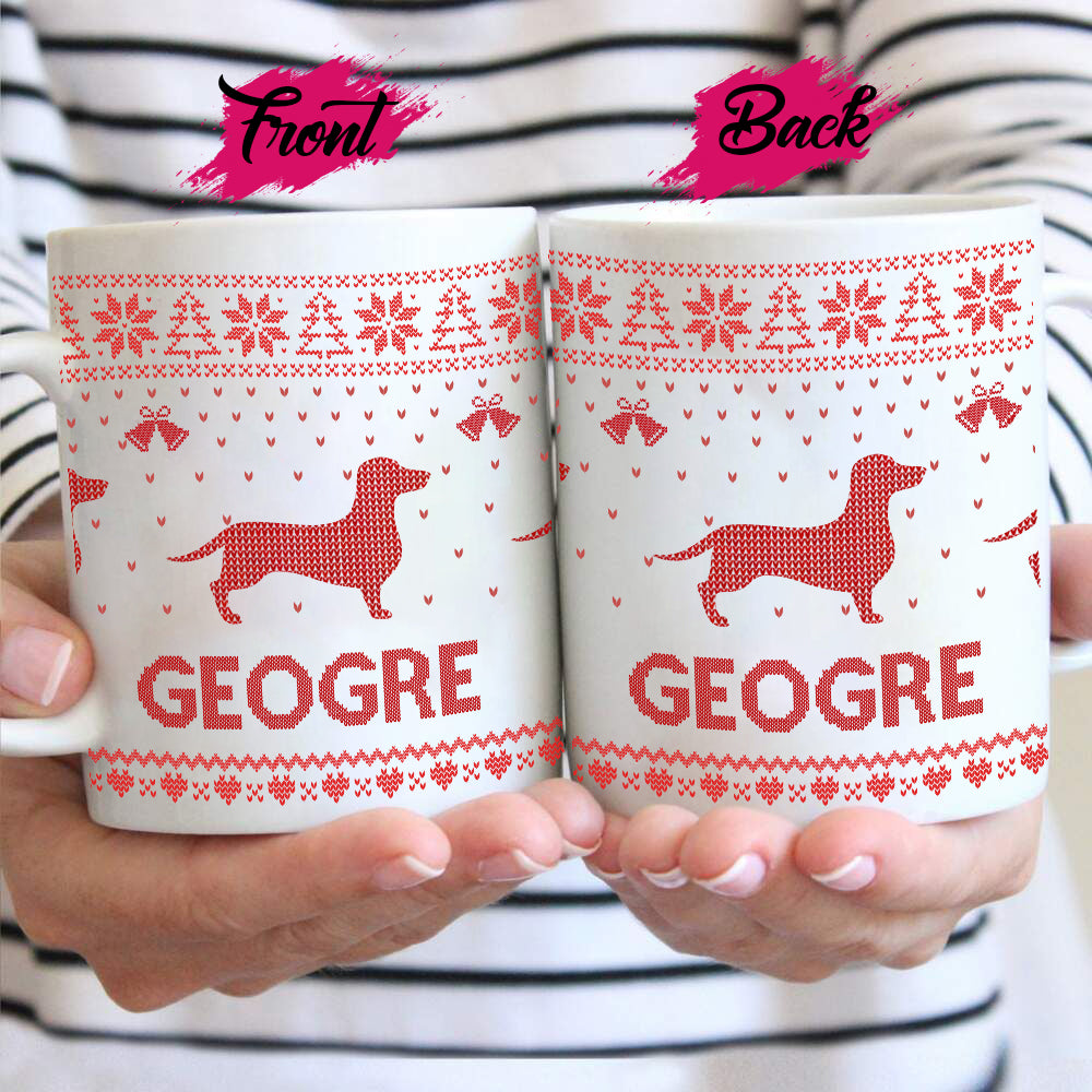 Personalized Image Christmas Cycling Mug- Dog-Printing Mug