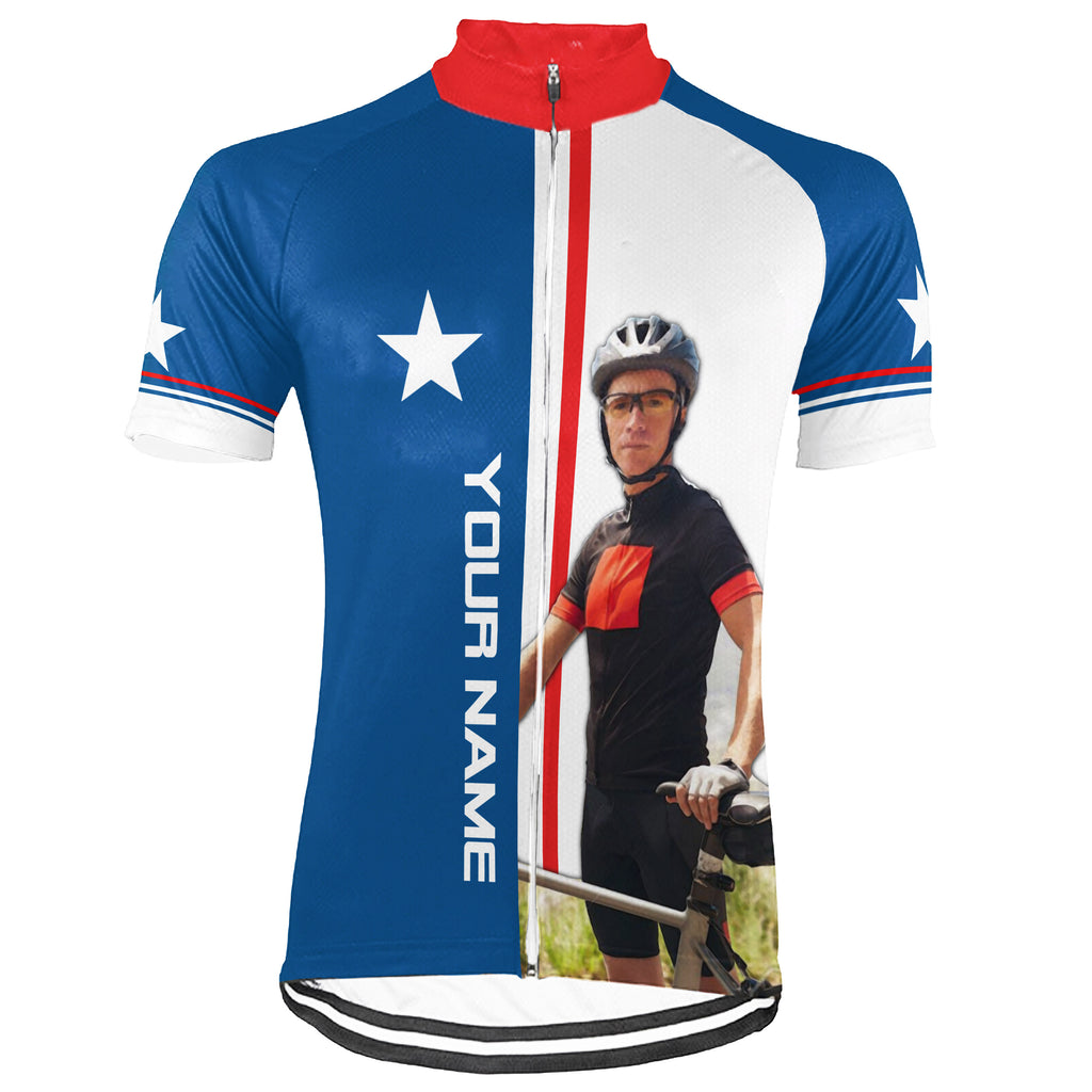 Customized Image Texas Short Sleeve Cycling Jersey for Men