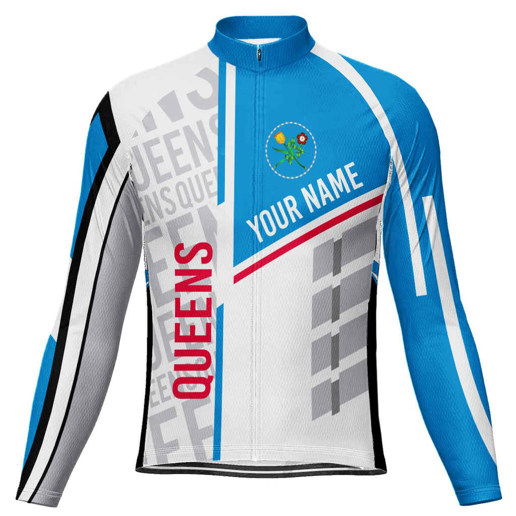 Customized Queens  Long Sleeve Cycling Jersey for Men