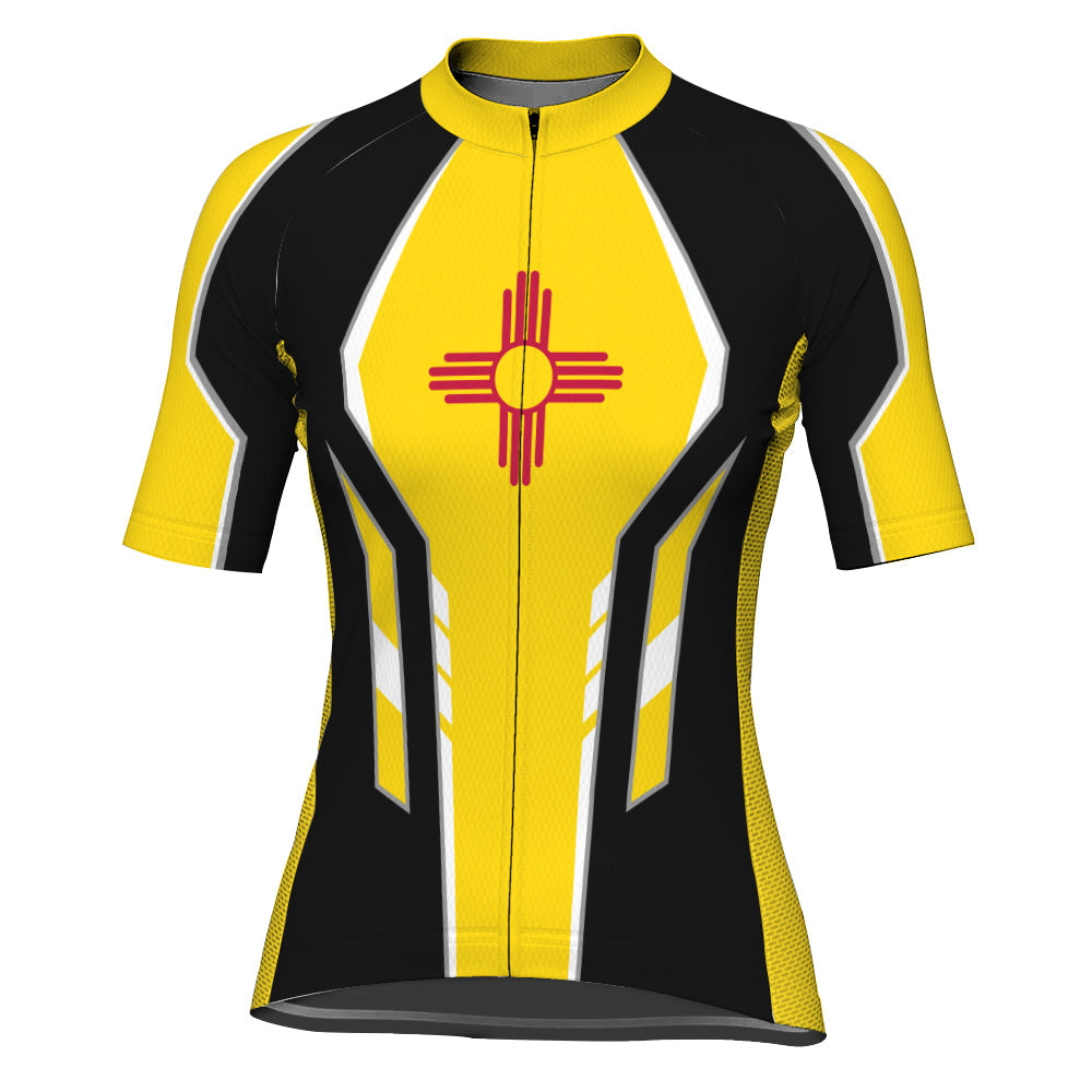 Customized New Mexico Winter Thermal Fleece Short Sleeve Cycling Jersey for Women