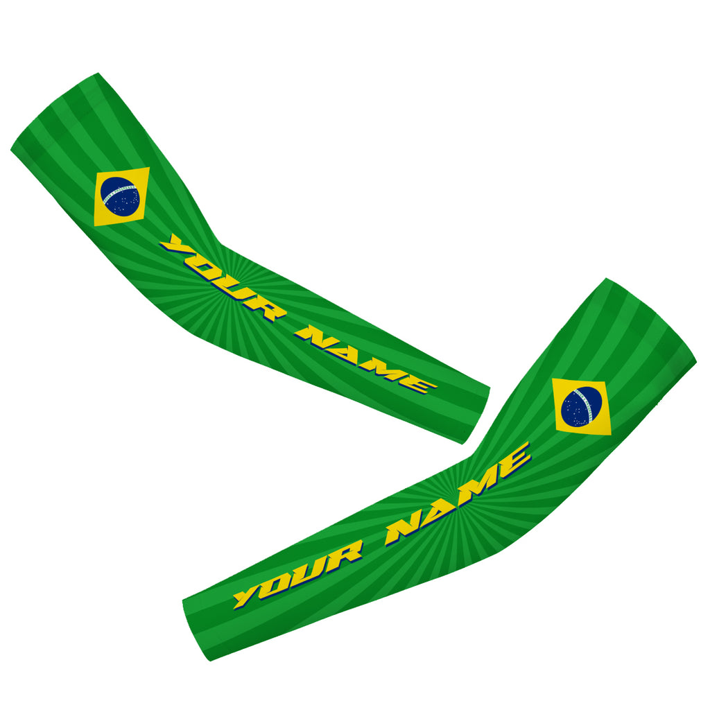 Customized Brazil Arm Sleeves Cycling Arm Warmers