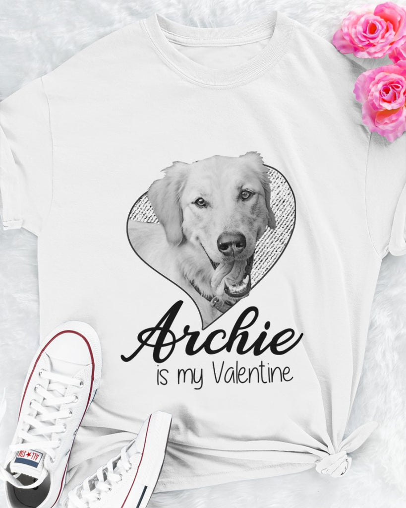 Custom Hand-Drawn Dog Pet Photo T-Shirt, Long Sleeve, Hoodie-Coffee Jersey With Name