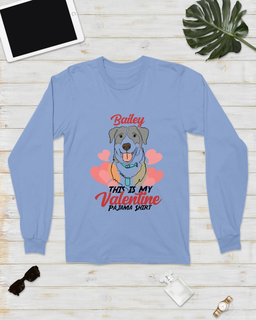 Custom Hand-Drawn Dog Pet Photo T-Shirt, Long Sleeve, Hoodie-Coffee Jersey With Name
