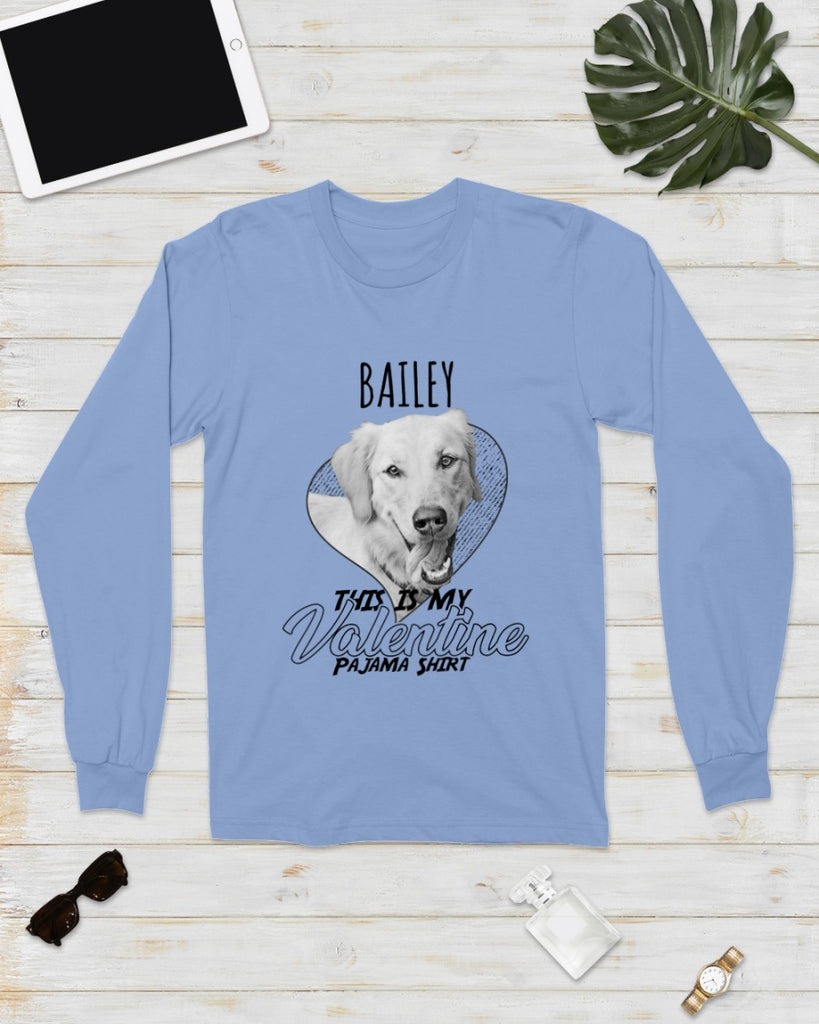 Custom Hand-Drawn Dog Pet Photo T-Shirt, Long Sleeve, Hoodie-Coffee Jersey With Name