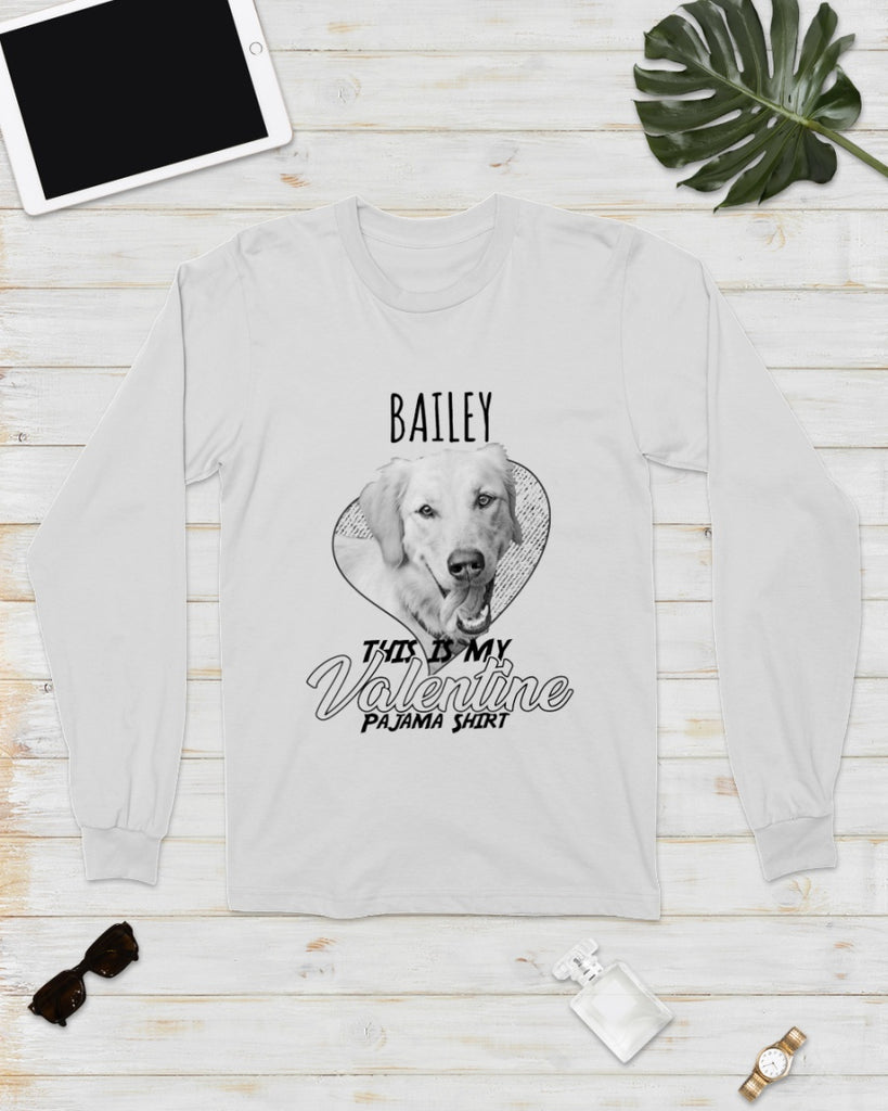 Custom Hand-Drawn Dog Pet Photo T-Shirt, Long Sleeve, Hoodie-Coffee Jersey With Name
