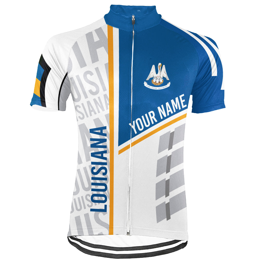 Customized Louisiana Short Sleeve Cycling Jersey for Men