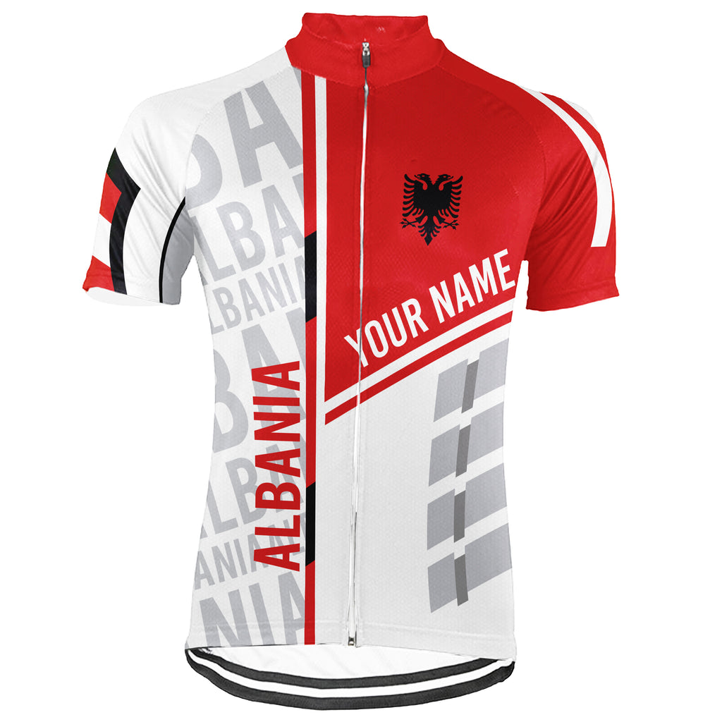 Customized Albania Short Sleeve Cycling Jersey for Men
