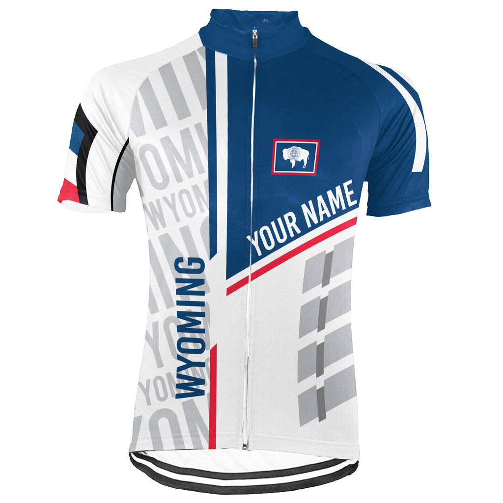 Customized Wyoming Short Sleeve Cycling Jersey for Men