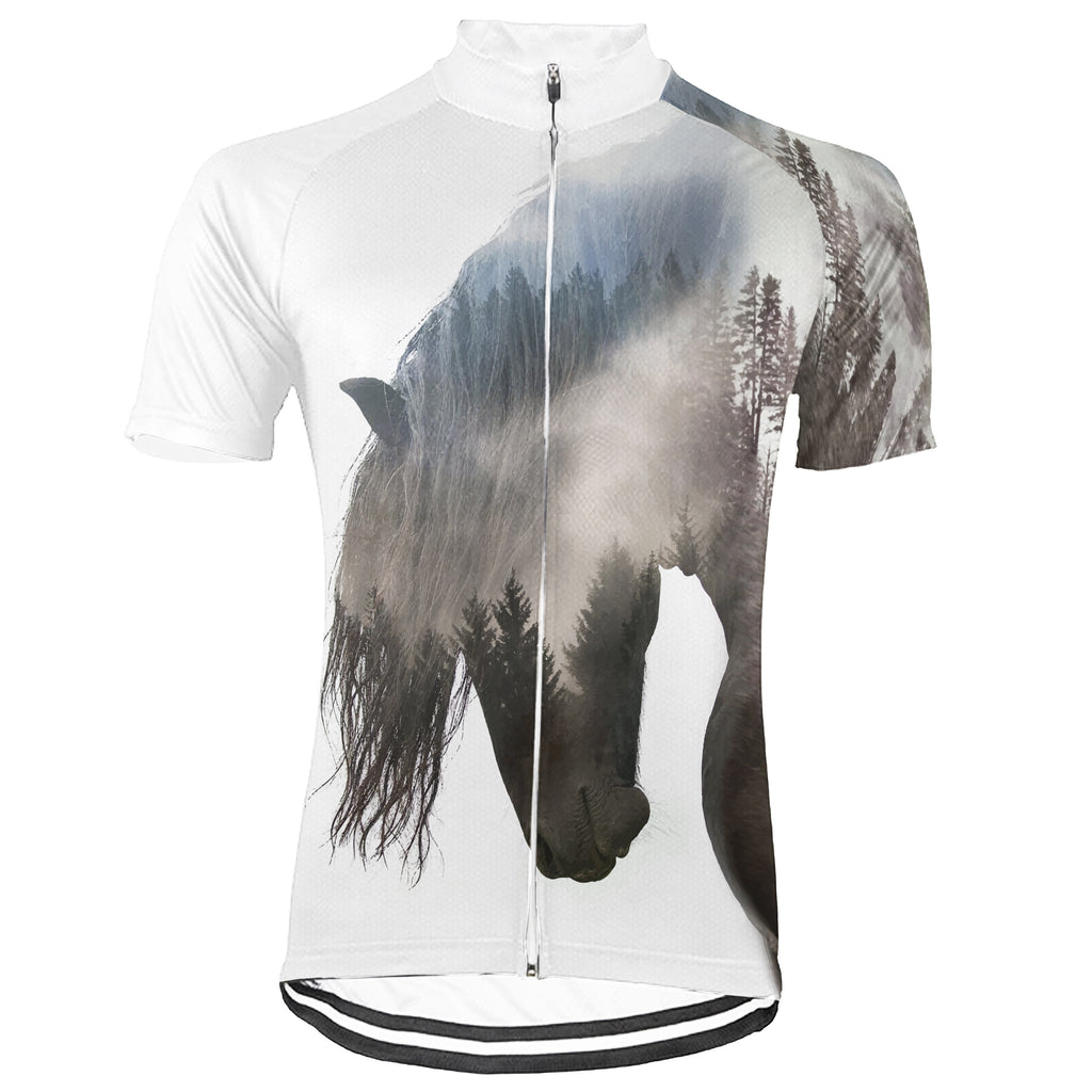 Customized Horse Short Sleeve Cycling Jersey for Men
