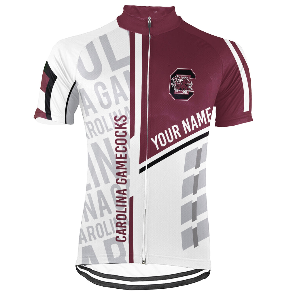 Customized Carolina Gamecocks Short Sleeve Cycling Jersey for Men