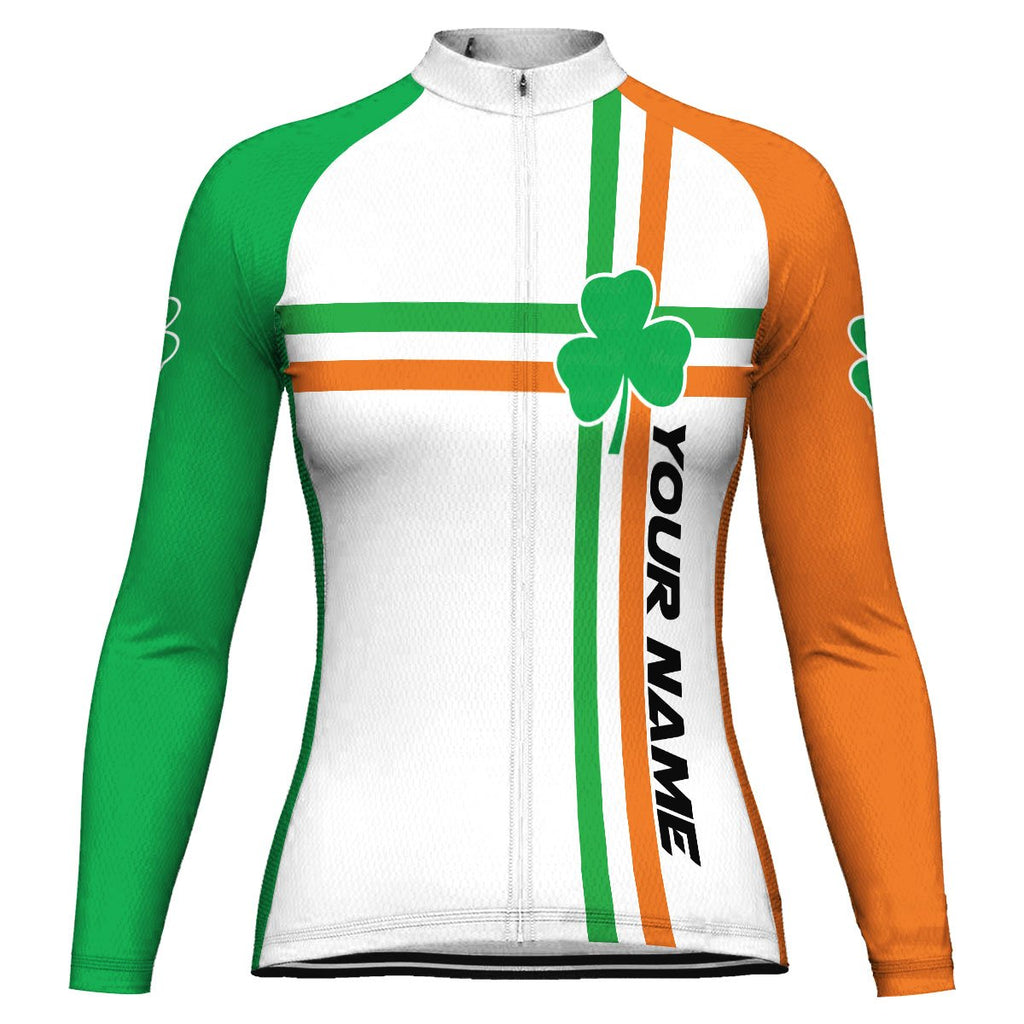 Customized Patrick's Day Long Sleeve Cycling Jersey for Women