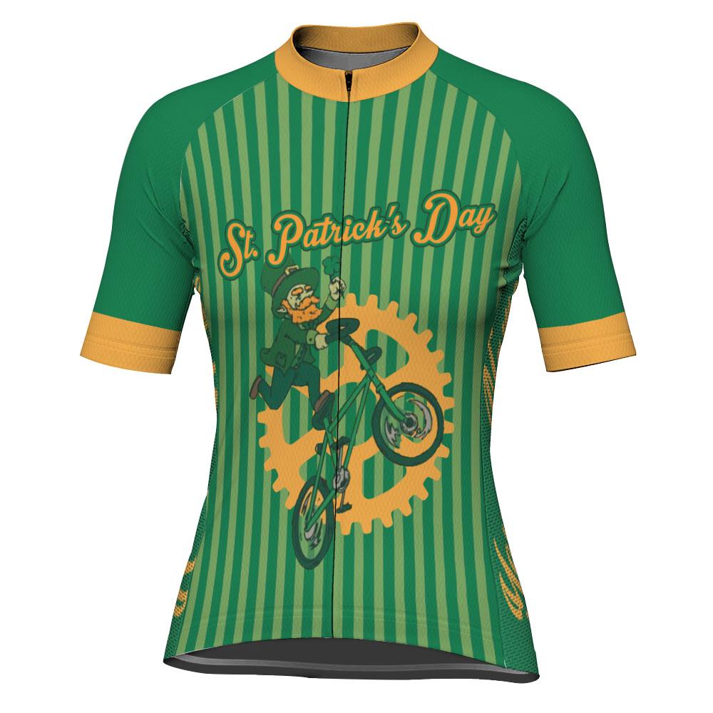 Customized Patrick's Day Short Sleeve Cycling Jersey for Women
