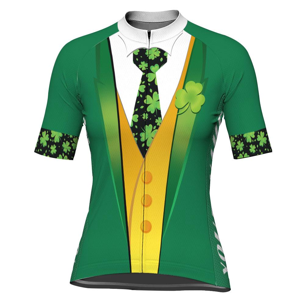Customized Patrick's Day Short Sleeve Cycling Jersey for Women