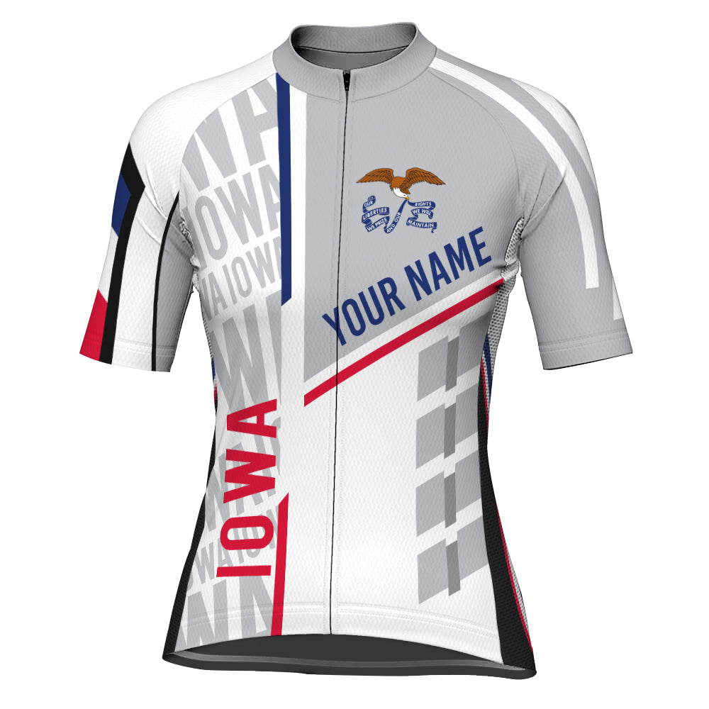 Customized Iowa Short Sleeve Cycling Jersey For Women