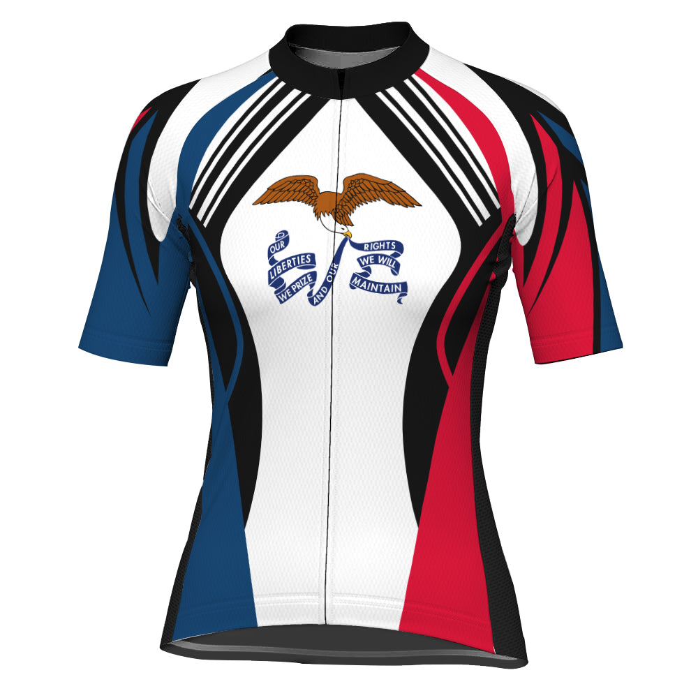 Customized Iowa Short Sleeve Cycling Jersey For Women