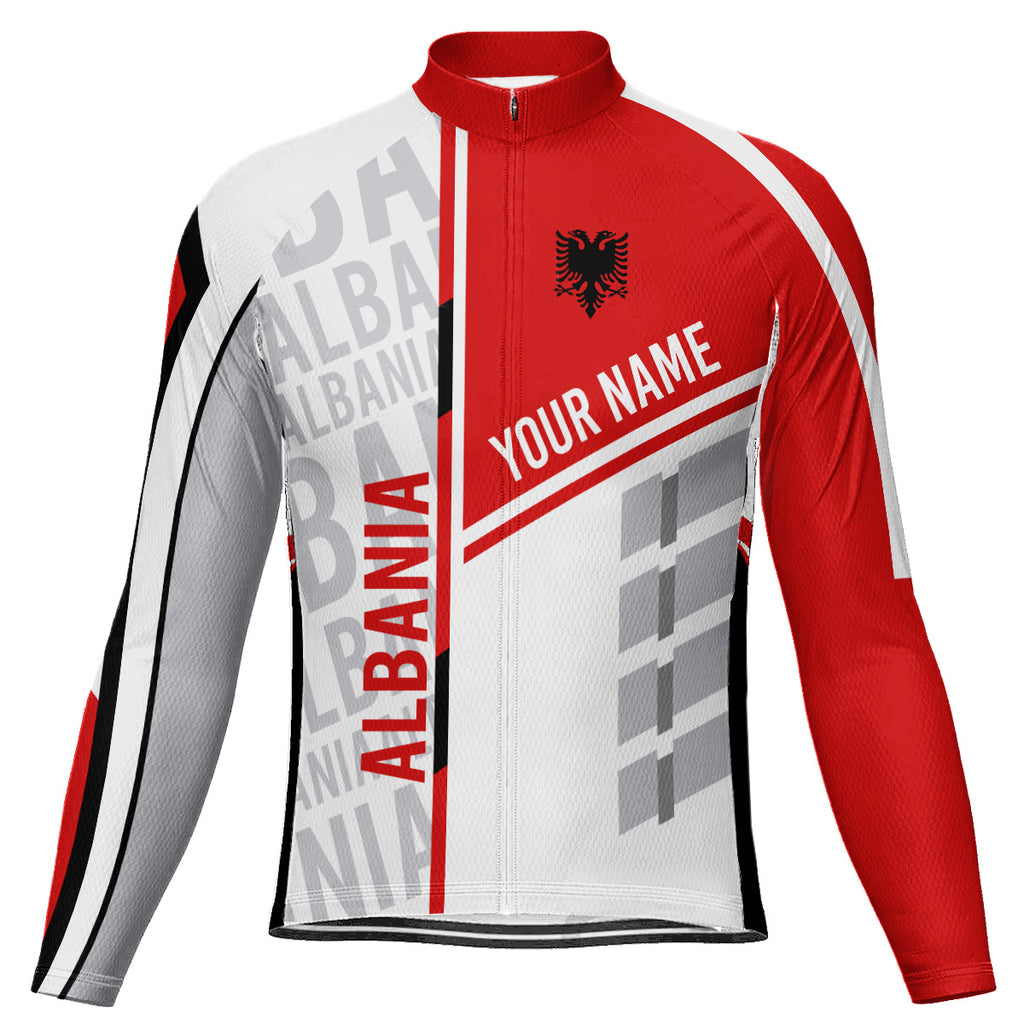 Customized Albania Long Sleeve Cycling Jersey for Men